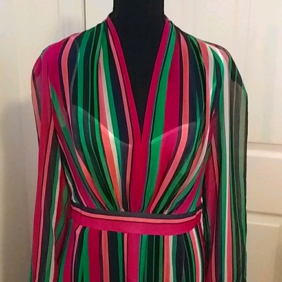 NWT Anne Klein Striped Sheer Orchid Dress Combo - Picture 6 of 6
